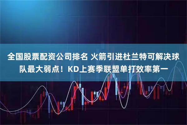 全国股票配资公司排名 火箭引进杜兰特可解决球队最大弱点！KD上赛季联盟单打效率第一