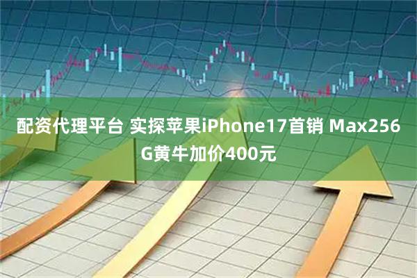 配资代理平台 实探苹果iPhone17首销 Max256G黄牛加价400元