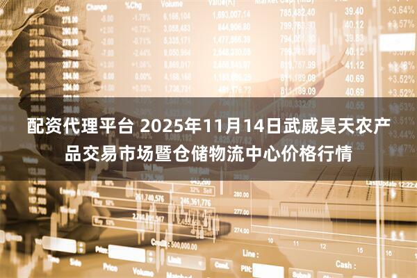 配资代理平台 2025年11月14日武威昊天农产品交易市场暨仓储物流中心价格行情